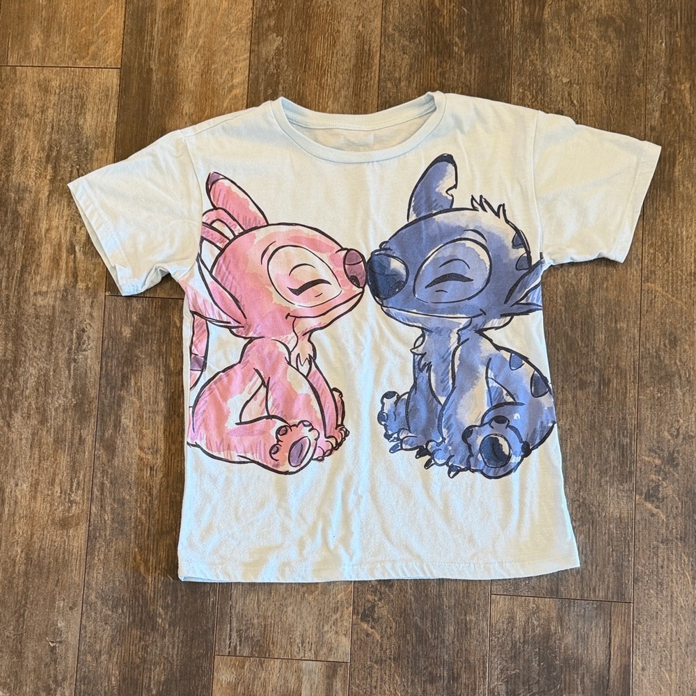 Disney Blue and Pink Character Tee